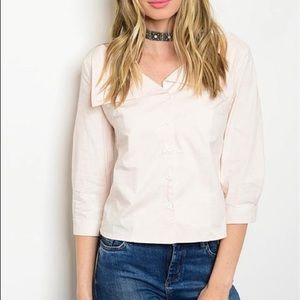 Light Pink Collar Top